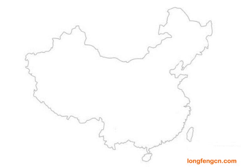 中国地图简笔画轮廓图